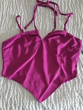 Women's Magenta Halter Camisole Top